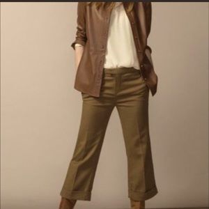 Massimo Dutti wide leg cropped trousers